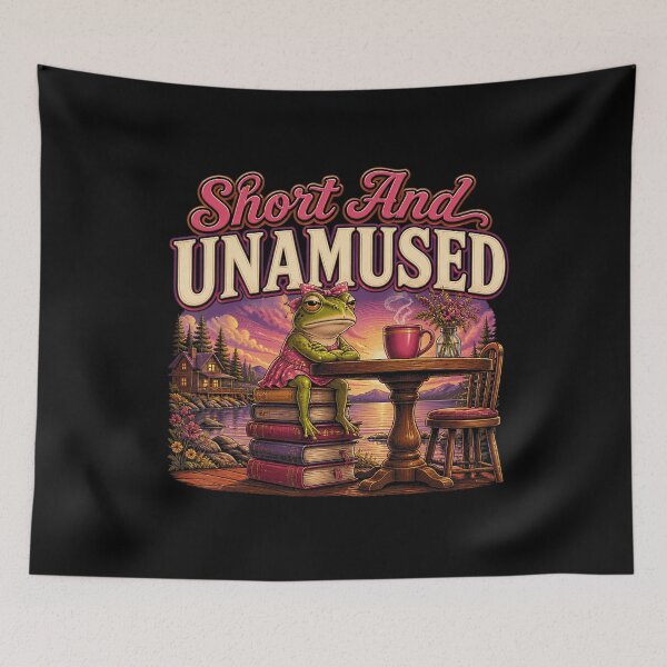 Item preview, Short And Unamused Funny Frog Reading Humor designed and sold by TadeoNivar.