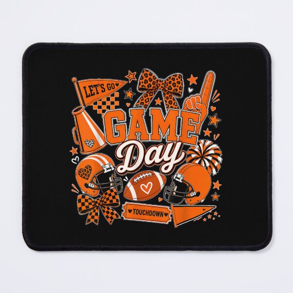 Item preview, Game Day Football Season Black & Orange Cheer designed and sold by EricCotanori.