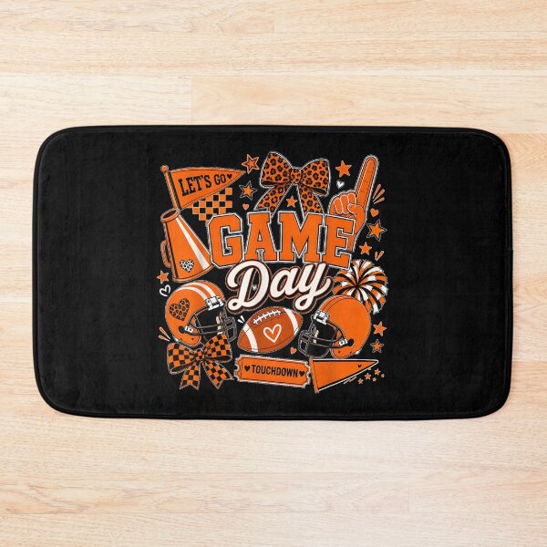 Item preview, Game Day Football Season Black & Orange Cheer designed and sold by EricCotanori.