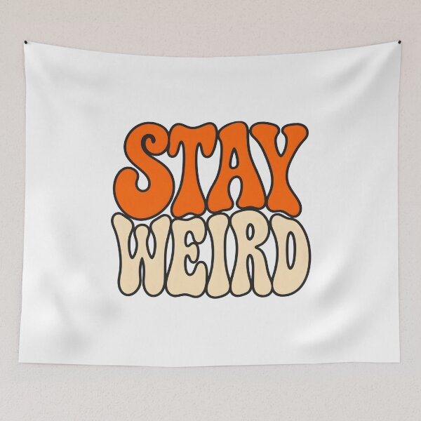 Item preview, Stay Weird Retro Psychedelic Halloween Typography designed and sold by Artmares.
