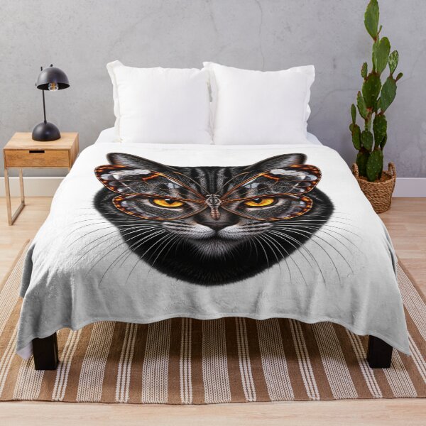 Item preview, Glasswing Butterfly Cat With Golden Eyes designed and sold by Kimberly Palmer.