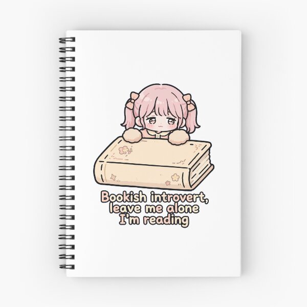 Item preview, Bookish Introvert Leave Me Alone I'm Reading - Cute Shy Girl Hiding Behind Book - Introvert Book Lover Sticker designed and sold by Cozy Book Club.