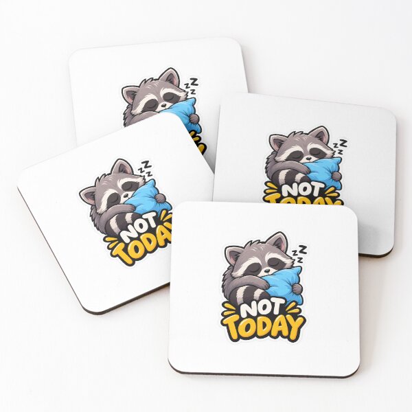 Item preview, Not today relaxed cartoon sticker  designed and sold by Tiredpawsco.