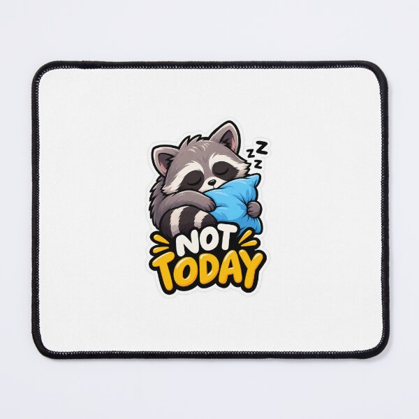 Item preview, Not today relaxed cartoon sticker designed and sold by Tiredpawsco.