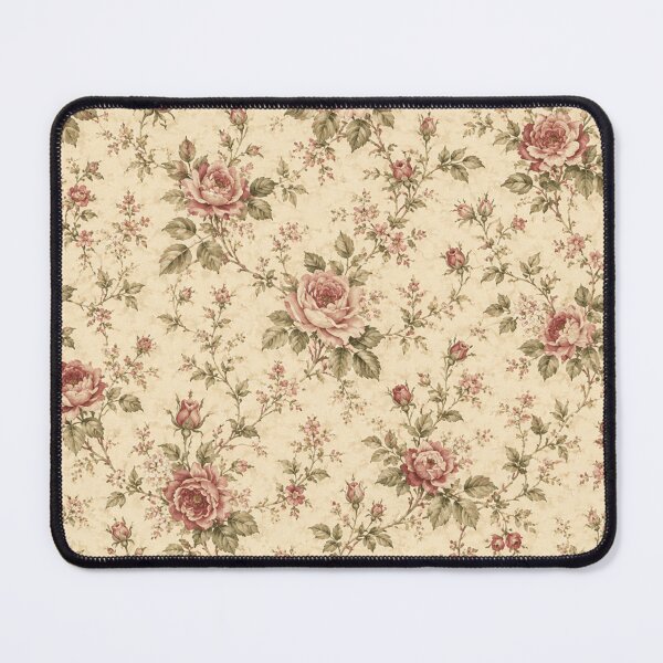 Item preview, Antique Rose Cream Vintage Floral Cottage Pattern designed and sold by FairyArtCottage.