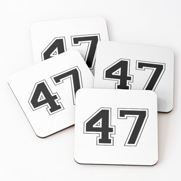 Item preview, Number 47 - Black Athletic College Sports designed and sold by Void Script.