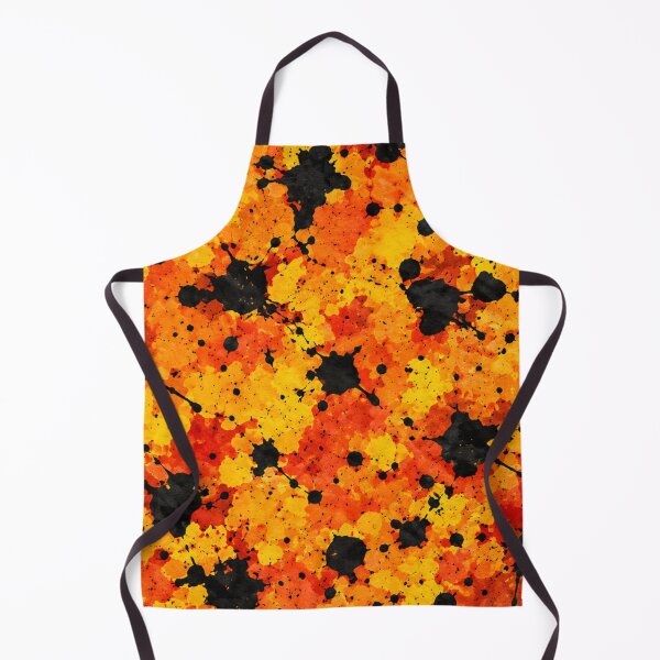 Item preview, Fiery Amber and Black Splatter Action Abstract Art designed and sold by THE SPLATTERED HAUS BY SAGE BANKS.