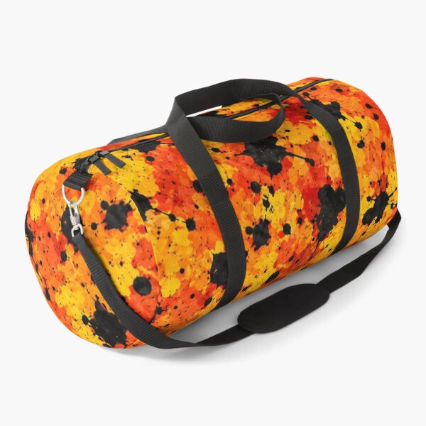 Item preview, Fiery Amber and Black Splatter Action Abstract Art designed and sold by THE SPLATTERED HAUS BY SAGE BANKS.
