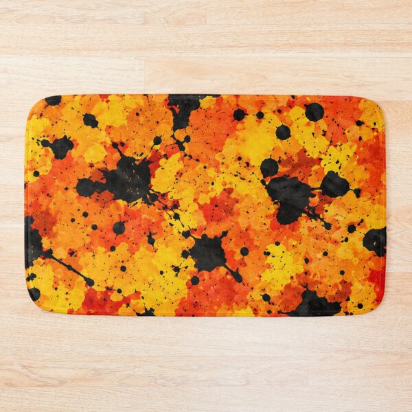 Item preview, Fiery Amber and Black Splatter Action Abstract Art designed and sold by THE SPLATTERED HAUS BY SAGE BANKS.