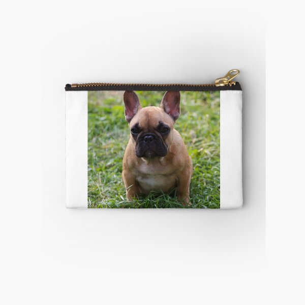 Item preview, Brown French Bulldog Puppy Sitting on Grass designed and sold by DigiArtAnimal.