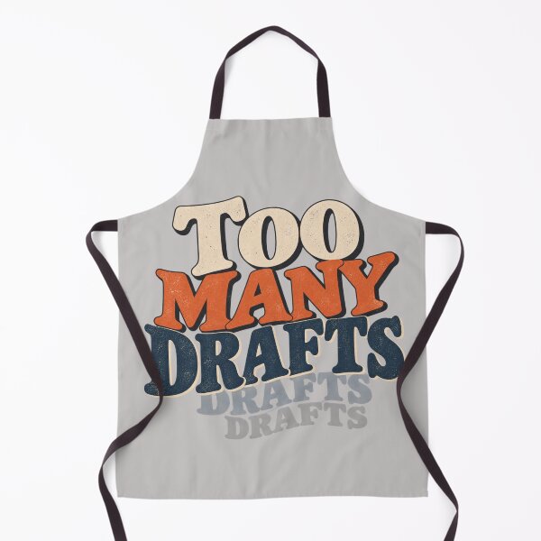 Item preview, Too Many Drafts – Minimal Funny Writer Typography designed and sold by Golden Era Studio.