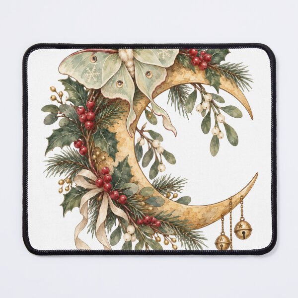 Item preview, Yule Moon and Holly Winter Solstice Witch designed and sold by DreamelleStudio.