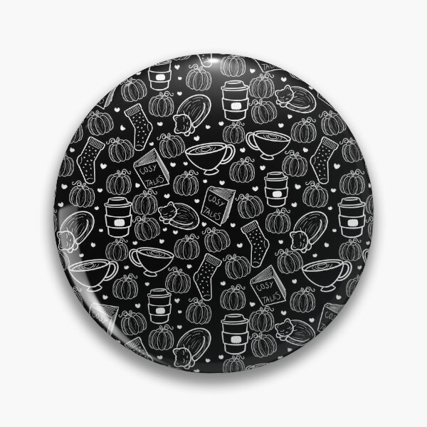 Item preview, Black and White Autumnal Fall Cosy Print designed and sold by ClarissaDoodles.