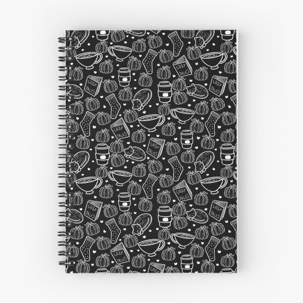 Item preview, Black and White Autumnal Fall Cosy Print designed and sold by ClarissaDoodles.