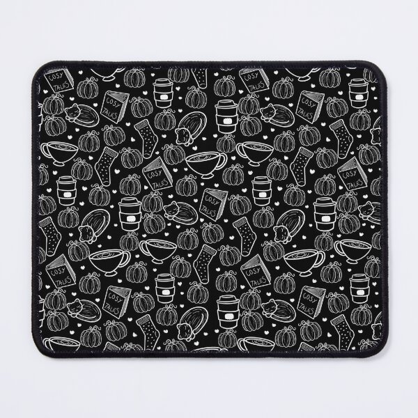 Item preview, Black and White Autumnal Fall Cosy Print designed and sold by ClarissaDoodles.