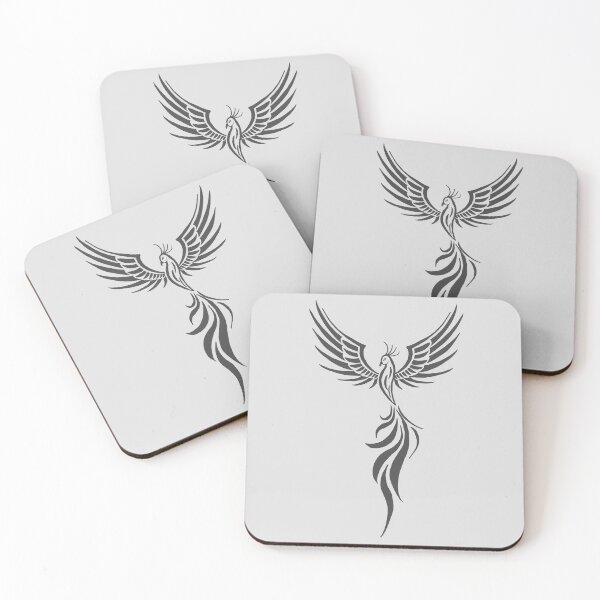 Item preview, Majestic Dark Grey Rising Phoenix Silhouette designed and sold by URSM.