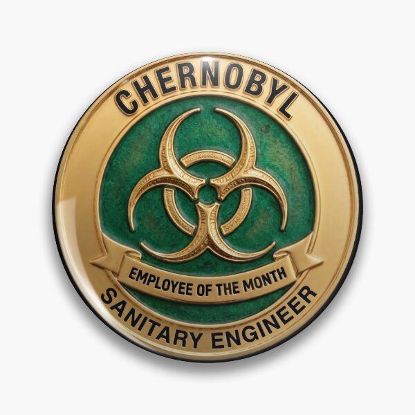 Item preview, Chernobyl Sanitary Engineer - Employee of the Month Corporate Satire designed and sold by RogueSquirrels.
