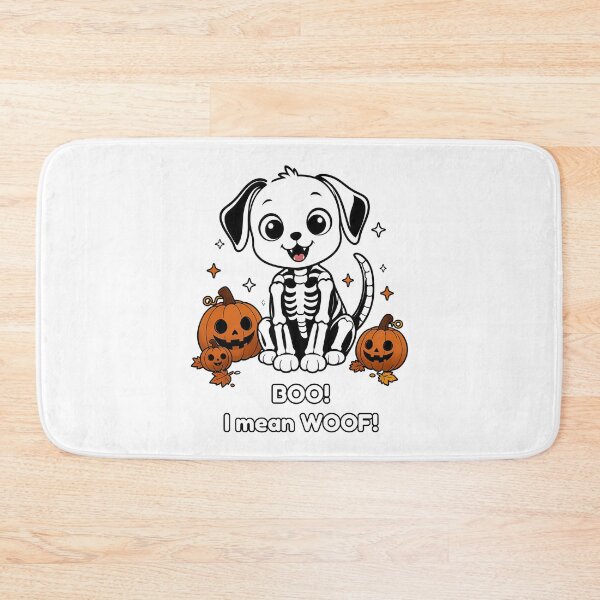 Item preview, Skeleton Dog - Halloween Dog with Pumpkins designed and sold by MaddyDesignsCo.