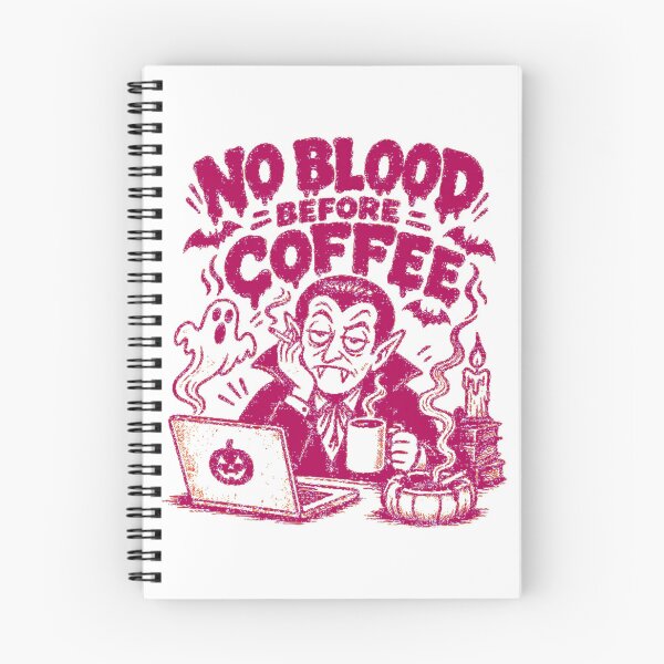 Item preview, Halloween illustration - No Blood Before Coffee designed and sold by PixelPetalsGLs.