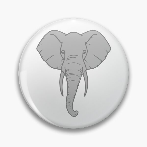 Item preview, Grey Elephant Head Illustration designed and sold by AmbientArtCo.