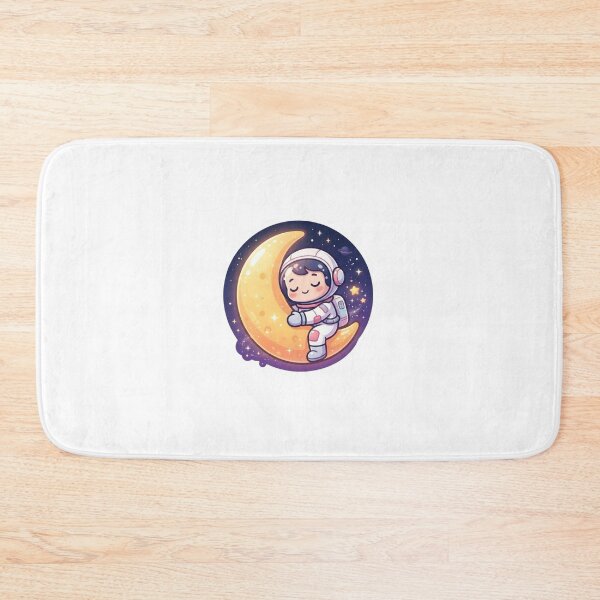 Item preview, Cute Astronaut Sleeping on Crescent Moon Sticker designed and sold by marwa-world.