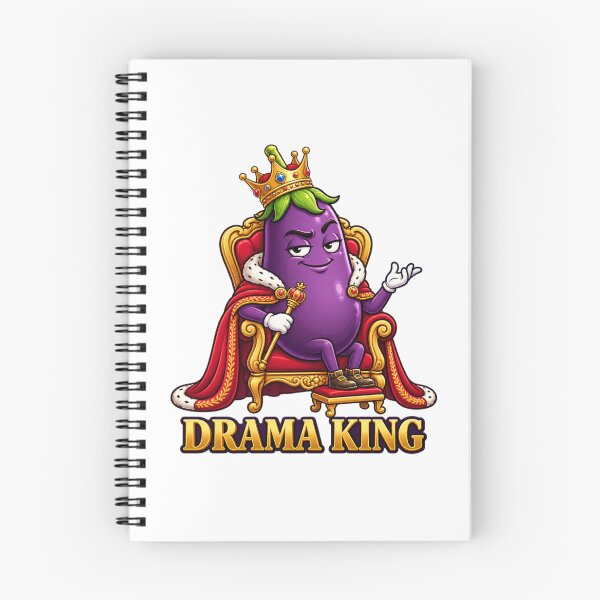 Item preview, Drama King Eggplant – Funny Kawaii Vegetable Royalty | Sassy Eggplant King Cartoon designed and sold by MrDev.