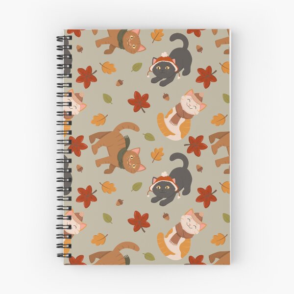 Item preview, Seamless Cozy Fall Cat Pattern designed and sold by Bright Wild Design.