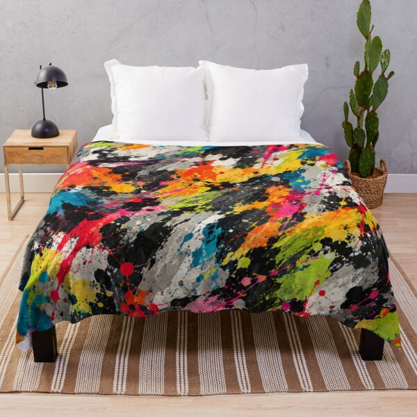 Item preview, Neon Brushstroke Chaos Action Abstract Art designed and sold by THE SPLATTERED HAUS BY SAGE BANKS.