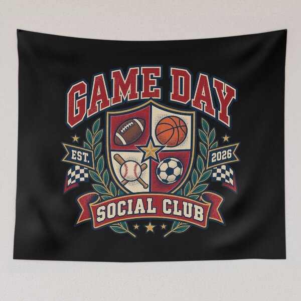 Item preview, Retro Collegiate Game Day designed and sold by Side Quest Co..