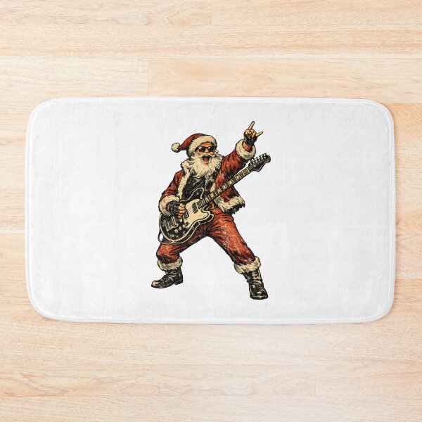 Item preview, Rock Santa Claus Electric Guitar Vintage 1950s Christmas Funny Art designed and sold by Artycom.