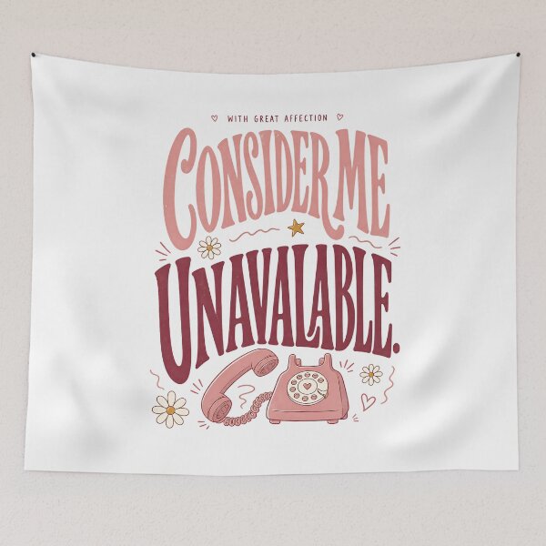 Item preview, Consider Me Unavailable – Funny Retro Introvert Quote designed and sold by ice-apparel.