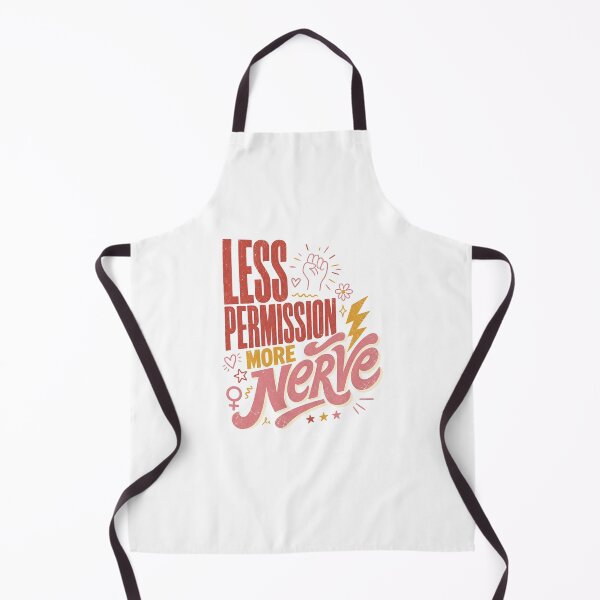 Item preview, Less Permission More Nerve – Retro Women Empowerment Quote designed and sold by ice-apparel.