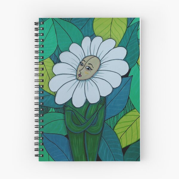 Item preview, Whimsical Daisy Face — Hand-Drawn Botanical Art with Face designed and sold by WonderwildArt.
