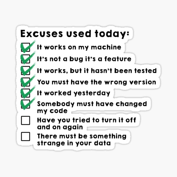 Item preview, Excuses used today designed and sold by Caldofran.
