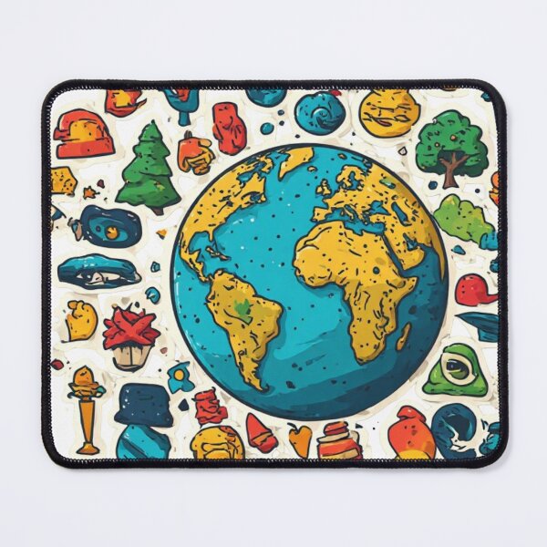 Item preview, Colorful World Travel Sticker Collage designed and sold by Shivamartwark.