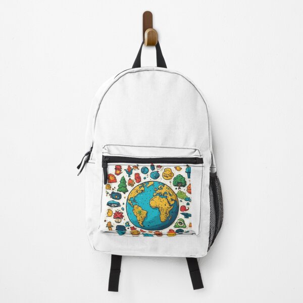 Item preview, Colorful World Travel Sticker Collage  designed and sold by Shivamartwark.