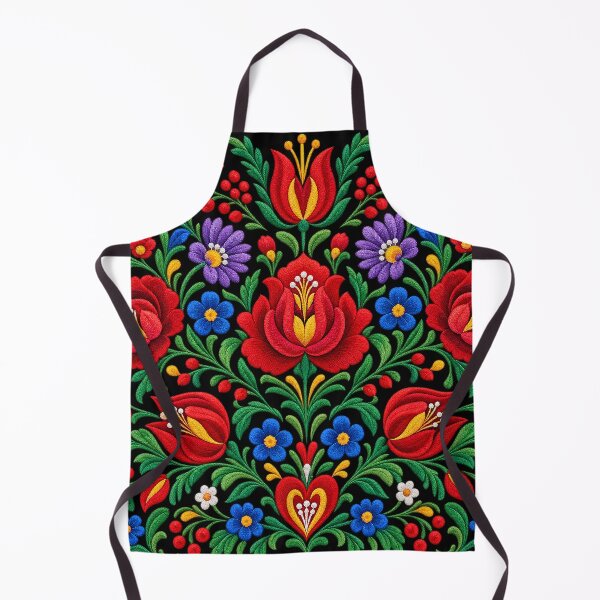 Item preview, Nordic Floral Ornament Scandinavian Folk Embroidery Pattern designed and sold by BrainCurves.