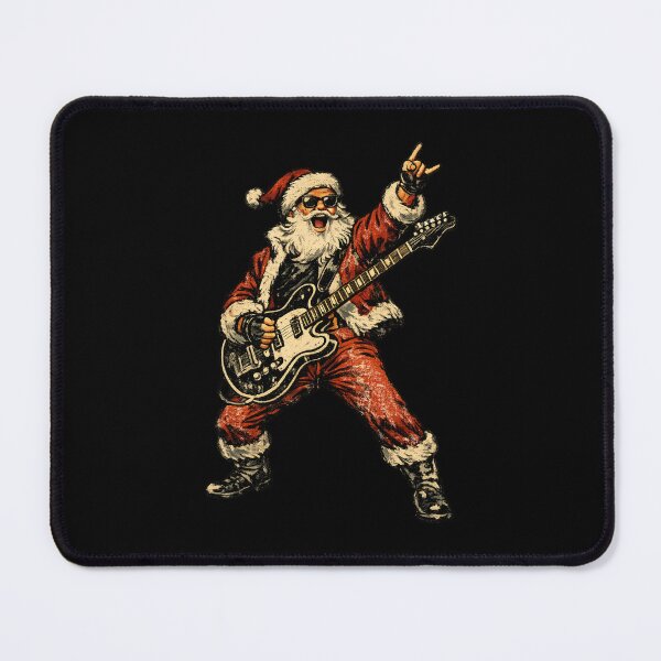 Item preview, Rock Santa Claus Electric Guitar Vintage 1950s Christmas Funny Art designed and sold by Artycom.