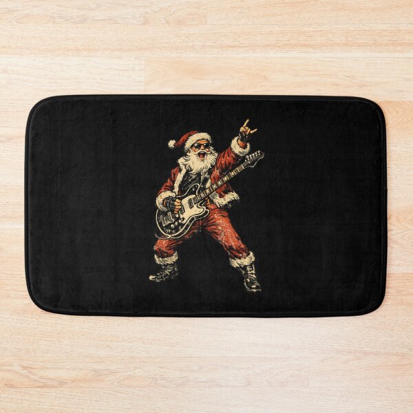 Item preview, Rock Santa Claus Electric Guitar Vintage 1950s Christmas Funny Art designed and sold by Artycom.