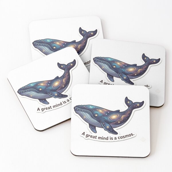 Item preview, Galaxy Whale saying A great mind is a cosmos. designed and sold by ZANU creativity.