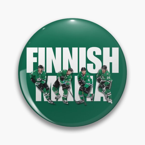 Item preview, Finnish Mafia Dallas Stars inspired button-pin-sticker designed and sold by Victoriagreenjewelry.