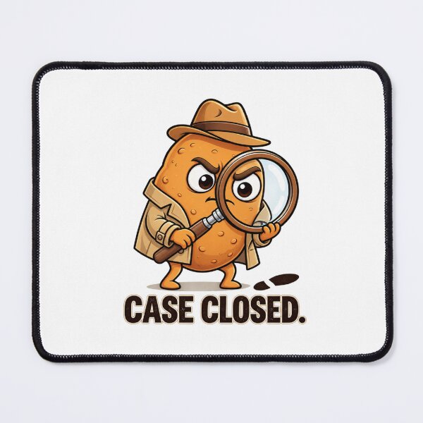 Item preview, Case Closed Detective Potato – Funny Kawaii Vegetable Detective | Mystery Potato Cartoon designed and sold by MrDev.
