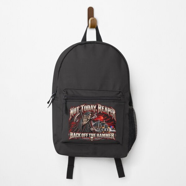 Item preview, Not Today Reaper Back Off The Hammer | Grim Reaper Trucker Art designed and sold by NomadForge.