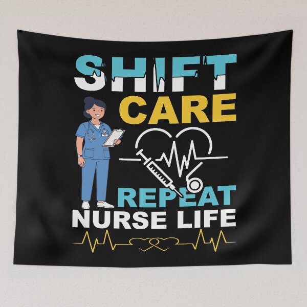 Item preview, Shift Care Repeat Nurse Life designed and sold by VibeForgeCo24.