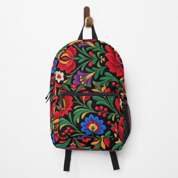Item preview, Swedish Folk Embroidery Scandinavian Floral Textile Pattern designed and sold by BrainCurves.