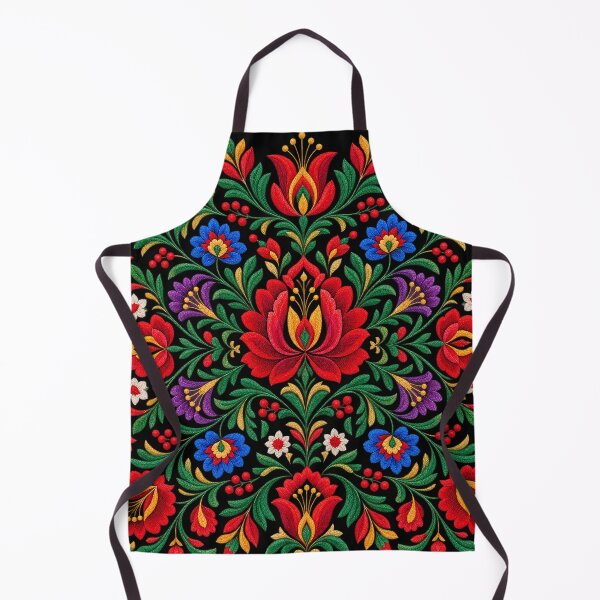Item preview, Swedish Folk Embroidery Scandinavian Floral Textile Pattern designed and sold by BrainCurves.