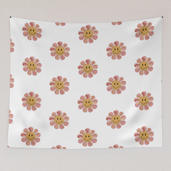 Item preview, Retro Cool Smiley Face Flower 70s Floral Aesthetic designed and sold by Rehnair.