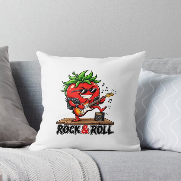 Item preview, Rock & Roll Tomato – Funny Kawaii Vegetable Guitarist | Cool Tomato Rock Star Cartoon designed and sold by MrDev.