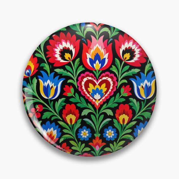 Item preview, Polish Folk Floral Pattern – Traditional Decorative Folk Art designed and sold by BrainCurves.