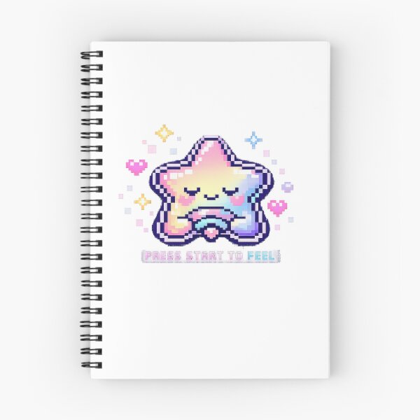 Item preview, Press Start to Feel – Pastel Pixel Star Kawaii Retro Art designed and sold by Sommium .